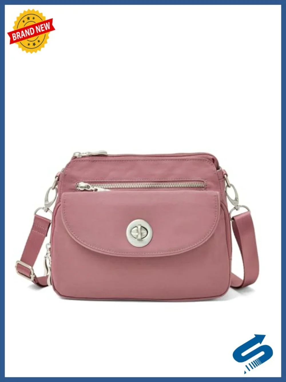 Lightweight Water-Resistant Nylon Crossbody Bag RFID Travel Purse